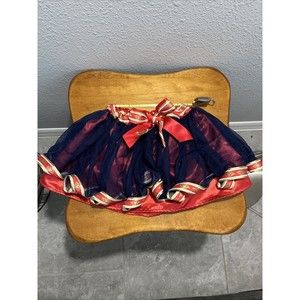Disney Cruise Line Girls Skirt Bottom Size 6 Blue, Red, and Gold